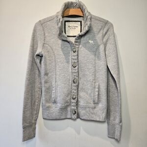 Abercrombie & Fitch Cardigan Y2k Button Up Sweatshirt Wool Blend Women's Small